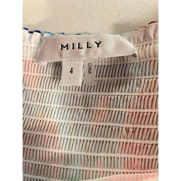 Milly Wyatt Paint Dahlia Print Skirt 4 - Picture 5 of 5